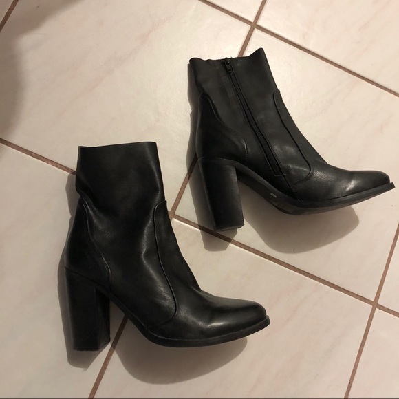 Monk & Lou Shoes - Leather Heeled Booties